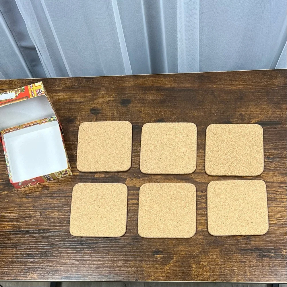 Vintage Wien Modern Coasters Views of Austria Cork Back Set‎ of 6 Original Box